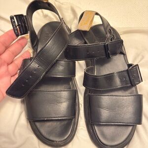 Dr. Martens Black Leather Sandals